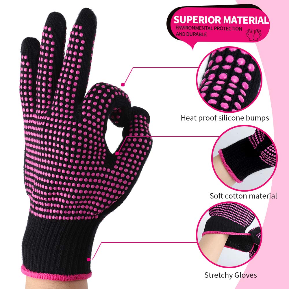Heat Resistant Glove With Silicone Bumps Professional Heat Proof Glove Mitts  For Sublimation Hair Style Curling Iron Wand Sublimation Gloves UPS From  Blanksub_009, $0.98